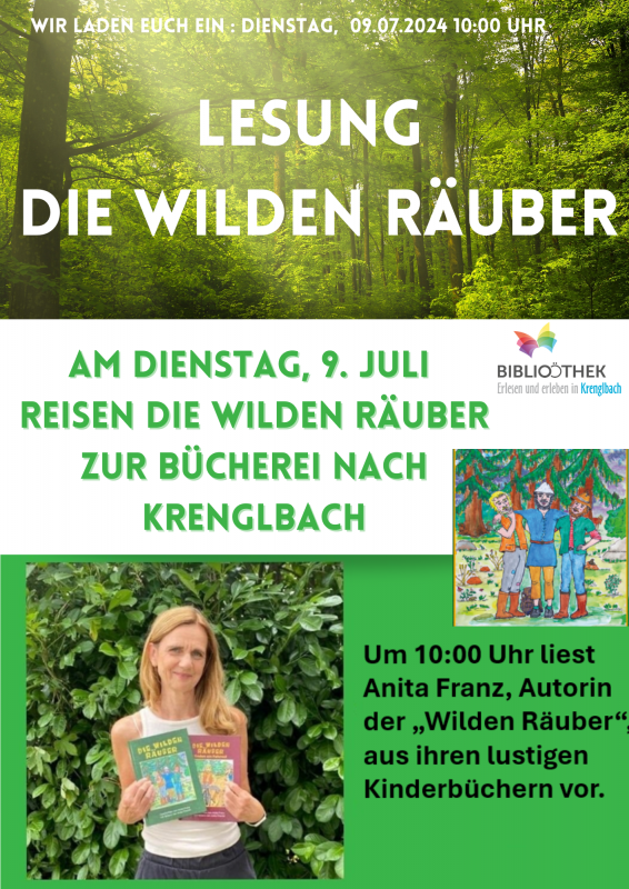 Lesung "Die wilden Räuber"-Flyer