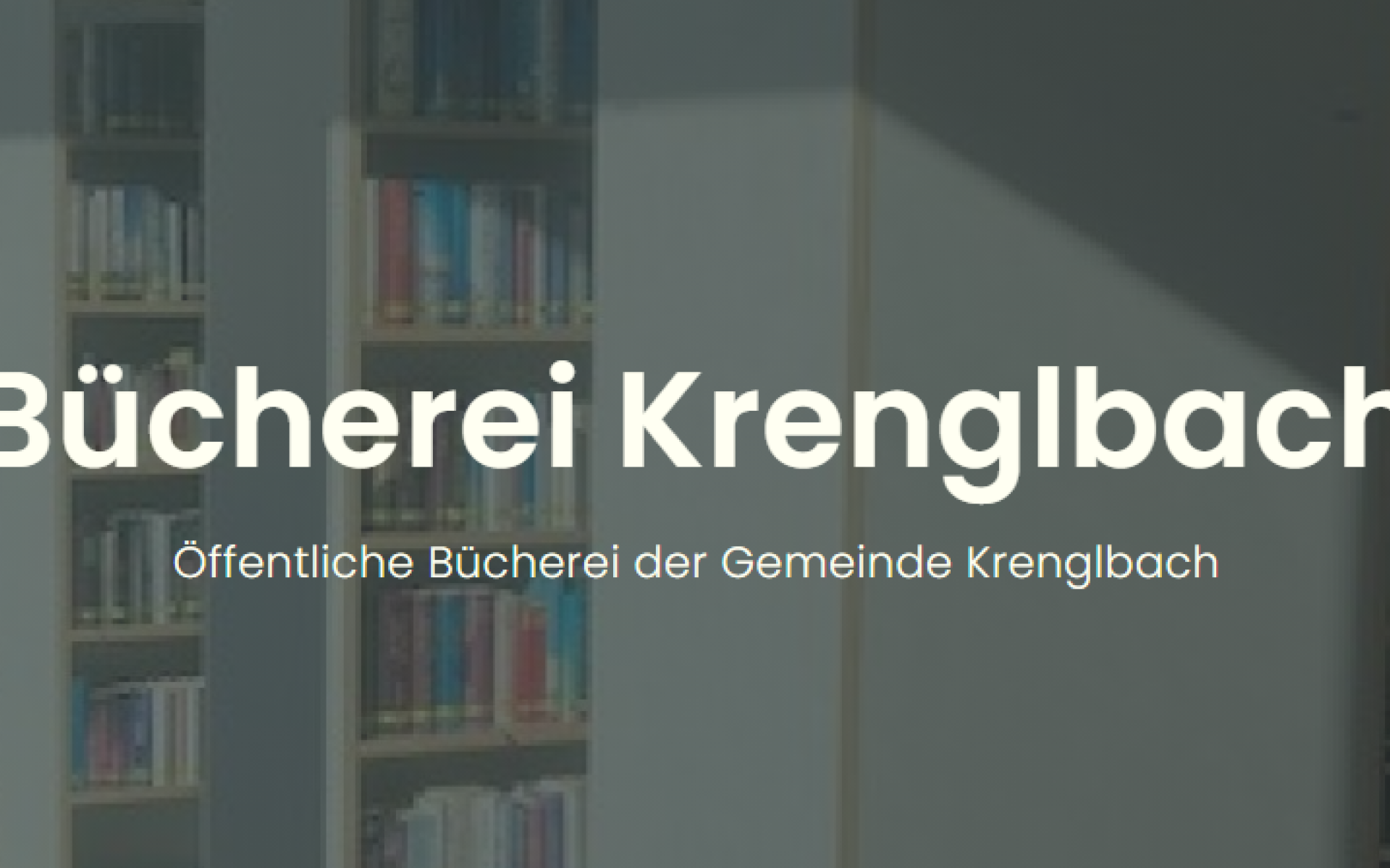 Hauptmenü neue Website Bibliothek Krenglbach