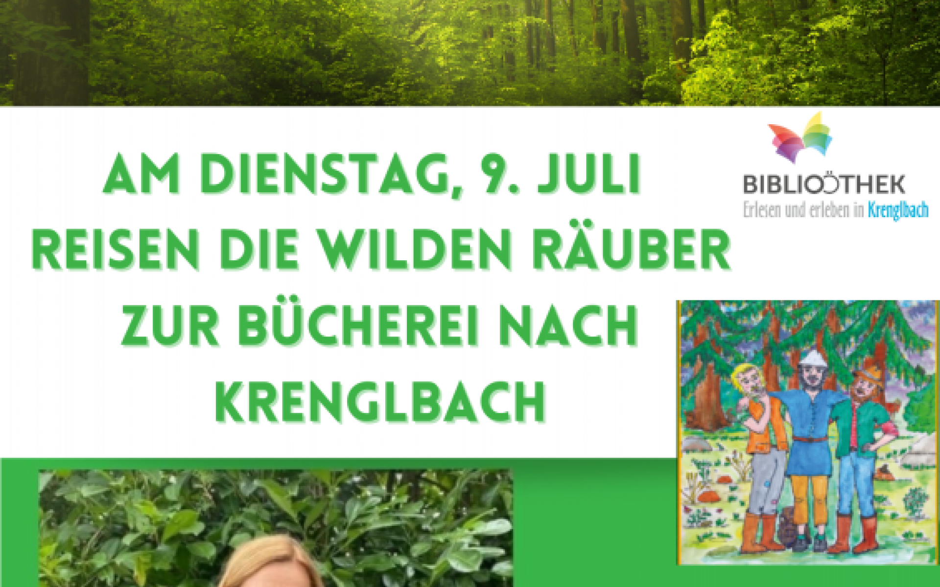 Lesung "Die wilden Räuber"-Flyer